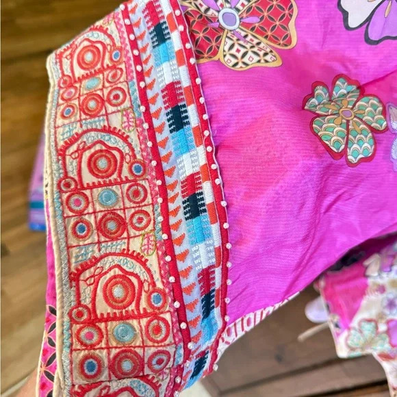 Johnny Was Pink and Purple Floral Kimono - Picture 3 of 3